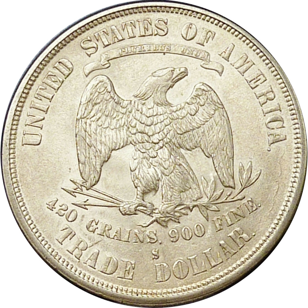 1876-S-T$!-Trade-Dollar-Type-I-O/Type-I-R